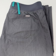 Figs Livingston Women XL Heather Charcoal Gray Scrub Pants T21003 Wide Leg