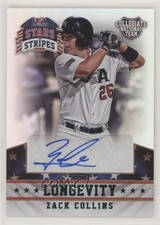 2015 Stars and Stripes Longevity Signatures Emerald 3/5 Zack Collins Auto ow6