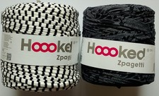 0,06 Euro/m - 2 x Hoooked Zpagetti Textilgarn,2erlei gemustert,120m/Rolle(Sale2)