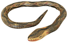 Hand Carved Wood Snake Figurine Articulated F...