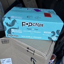 Popchips Sea Salt Vinegar Flavour Crisps 24x23g Popped Not Fried - Fast Shipping