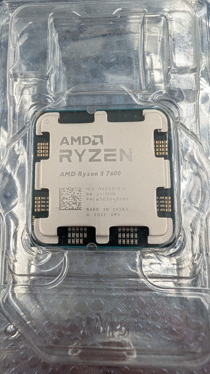 【中古】AMD Ryzen 5 7600 CPU AMD Ryzen 5 7600 6-Core 12-Thread 3.8GHz AM5 CPU Processor, Tested