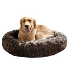 MFOX Calming Dog Bed for Medium Large Dogs   Donut Pet Bed, Washable, Anti-Anxie
