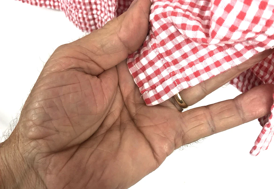 Pijama Personaje Mujer Rojo Blanco Cuadros Acento Ricrac Bolsillo Sin Mangas Botón Foto 3 de 4