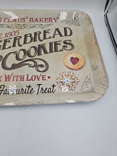 Large Christmas Gingerbread Cookie 43cm Melamine Food Serving Tray New - Imagen 12 de 12