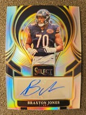 2025 Panini Select Braxton Jones AUTO Silver Prizm #SIP-BJS Bears