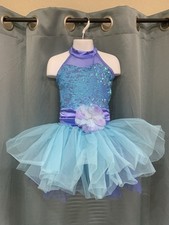 Kid Small Weissman 4pc Periwinkle Unitard Dance Competition Costume Access NWT