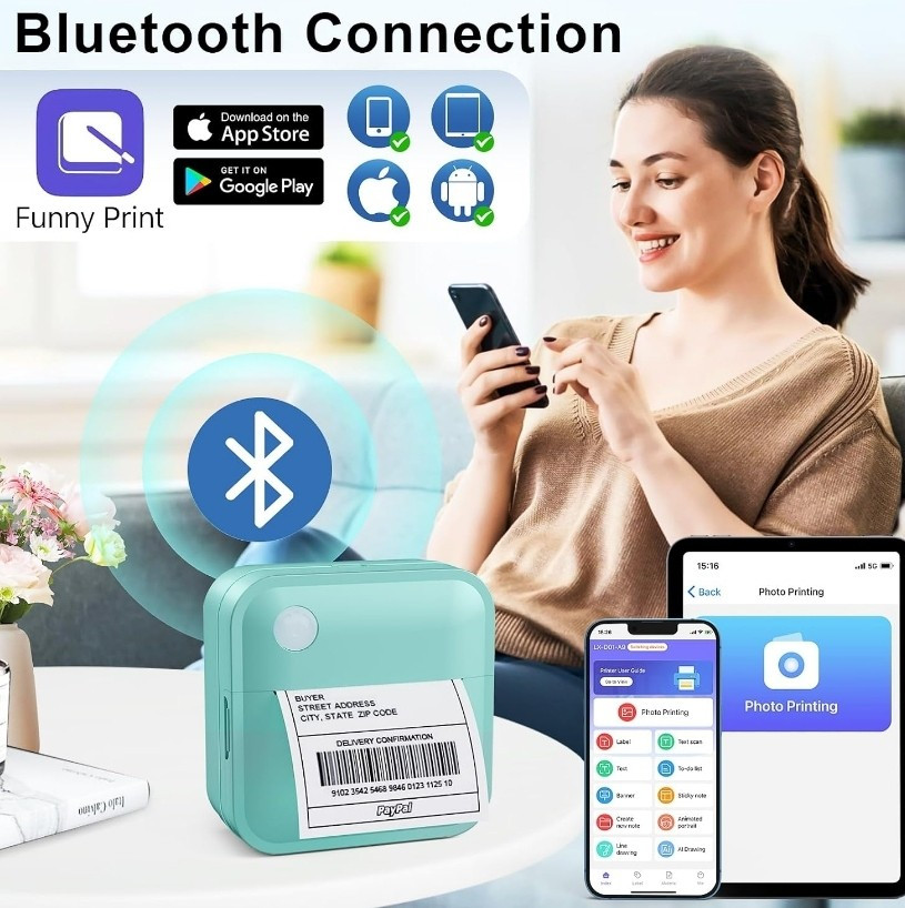 Label Maker Machine - Mini Label Printer Portable Thermal Printer for Home-image