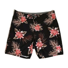 Hurley Board Shorts Mens 32 Tropical Brown/Pink Quick Dry Surfing Beach Vacay