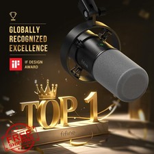 FIFINE K688 Podcast Mic Kit USB XLR Dynamic Boom Arm for PC Mixer Stream