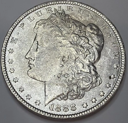 1888 Morgan Dollar AU/BU Mint State 90% Silver $1 US Coin Collectible #A