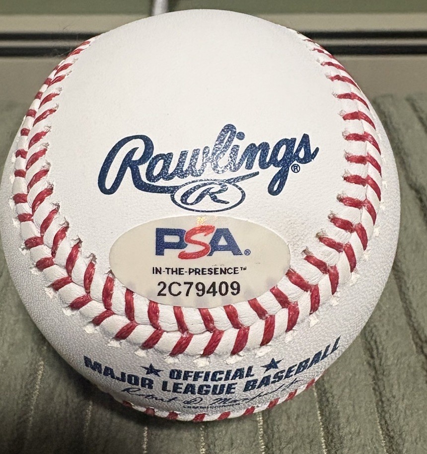 JIM THOME Autographed OMLB Baseball w/The Thominator Inscription PSA COA view 4