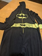 Batman One Piece Fleece Sleeper Pajamas Costume DC Comics Adult Size Med