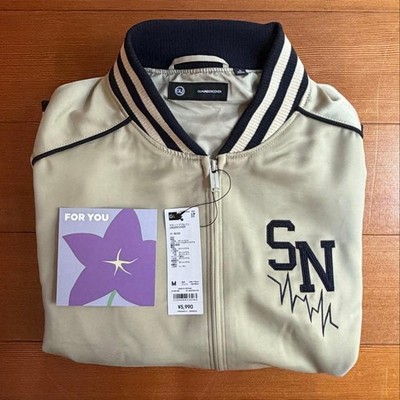 GU UNDERCOVER Satin Rib Blouson, Men's, Polyester, Beige, Size S