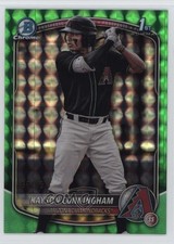 2025 Bowman Draft Chrome Green Geometric Refractor 38/99 Kayson Cunningham 5d5