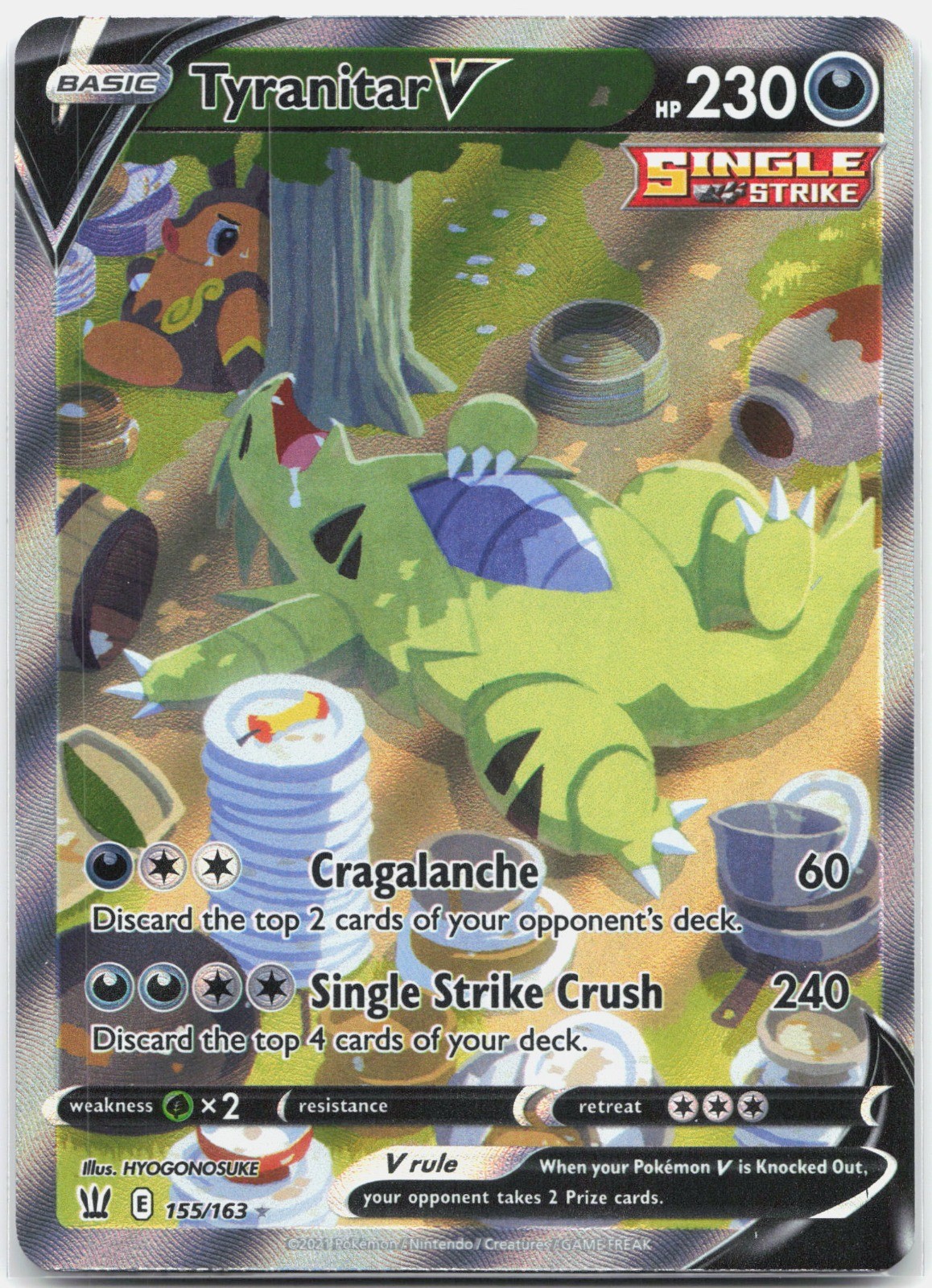Tyranitar V (Alternate Full Art) SWSH05: Battle Styles SWSH05 155/163 NM