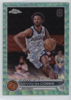 2022 Chrome OTE Overtime Elite Aqua & Green Wave Refractor De'Vontes Cobbs 06y2