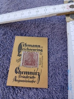 Münzen 5 Pennig Sachsen Chemnitz Notgeld Briefmarke Lehmann Leichsenring