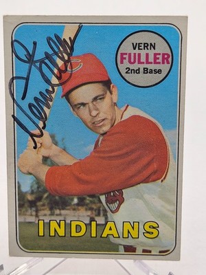 1969 Topps Vern Fuller #291 Cleveland Indians Signed Autographed Card
