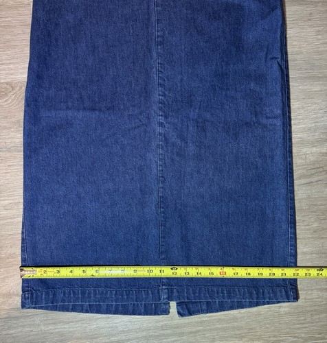 Falda Lápiz Denim Cabeza de Pato De Colección Modesta Larga Falda Vaquera 30 Pulgadas Cintura - Imagen 6 de 7