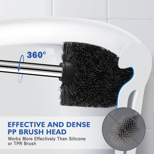 Toilet Brush and Holder, Toilet Brush 304 Stainless Steel, Toilet Bowl Brush ... - Picture 3 of 7