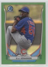 2014 Bowman Draft Top Prospects Chrome Green Refractor Carl Edwards Jr CJ 7h6