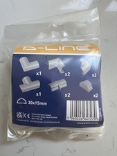 D-Line Trunking 30x15 Joints Electrical Cable Hide Cover Aluminium Grey Conduit