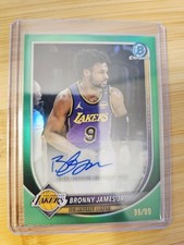2025-26 Bowman Chrome Bronny James Jr Auto Green 96/99 LA Lakers🔥🔥