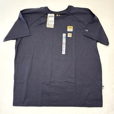Carhartt Force FR T-Shirt 3XL Blue Short Sleeve Pocket Flame Resistant Workwear