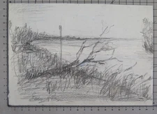 Drawing Studio Preparatory Opera Of Painter Torinese Beccaria landscape DR4