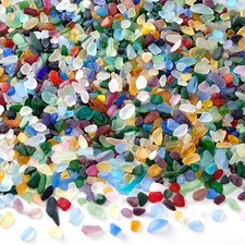 PH PandaHall 15.87oz 450g Sea Glass Stones, Colorful Frosted Glass Pebbles 8