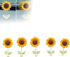 5Pcs Cozy Hoome Sunflower Car Dashboard Ornaments, Rocking Decorations, Car A...