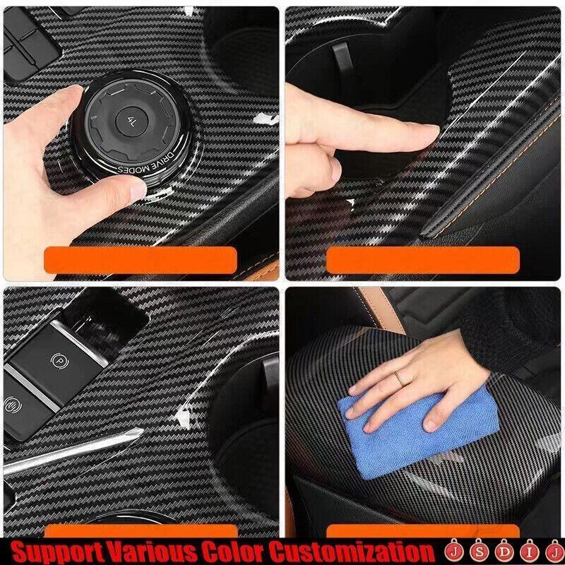 For Ford Ranger 2023-2024 ABS Carbon Fiber One-Click Startup Button Cover Trim