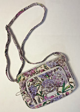 Retired Vera Bradley Carson Mini Shoulder Bag In Lavender Meadow- Well Loved