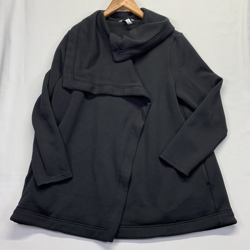 Cárdigan SPANX Drape Frontal Mujer XL Chaqueta Ponte Envoltura Cascada Negro - Imagen 2 de 8