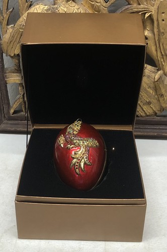 Jay Strongwater 2002 Large Red Phoenix Jeweled Egg Ornament - Listing 2 - Picture 18 of 24