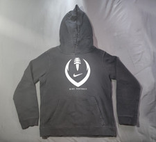 Nike Youth XL Hoodie Boys Black Football Swoosh Graphic Pullover Sweatshirt