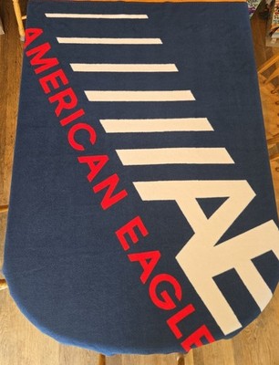 60x48 inch american eagle outfitters red white blue logo throw blanket