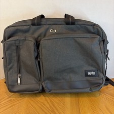 Solo New York Duane 15.6" Laptop Hybrid Backpack Briefcase Gray