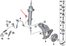 MINI Roadster R59 Stoßdämpfer vorne rechts 6857136 31316857136 NEU ORIGINAL