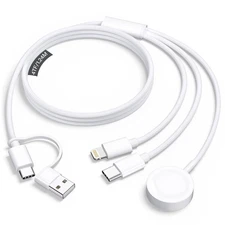 Travel Essentials,3 in 2 USB C Cable for Apple Watch Charger/Iphone 17 Charger/L
