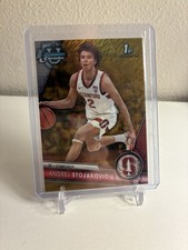 2023-24 Bowman University Chrome - Andrej Stojakovic #73 Gold Refractor /50 (RC)