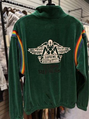 Supreme X Hysteric Glamour Velour Track Zip-Up Jacket Green Men's