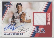 2018 Panini USA Baseball Stars & Stripes 52/299 Dallas Woolfolk #6 Auto 0w8