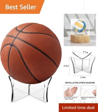 Elegant Clear Acrylic Ball Display Rack for Basketball, Football  More