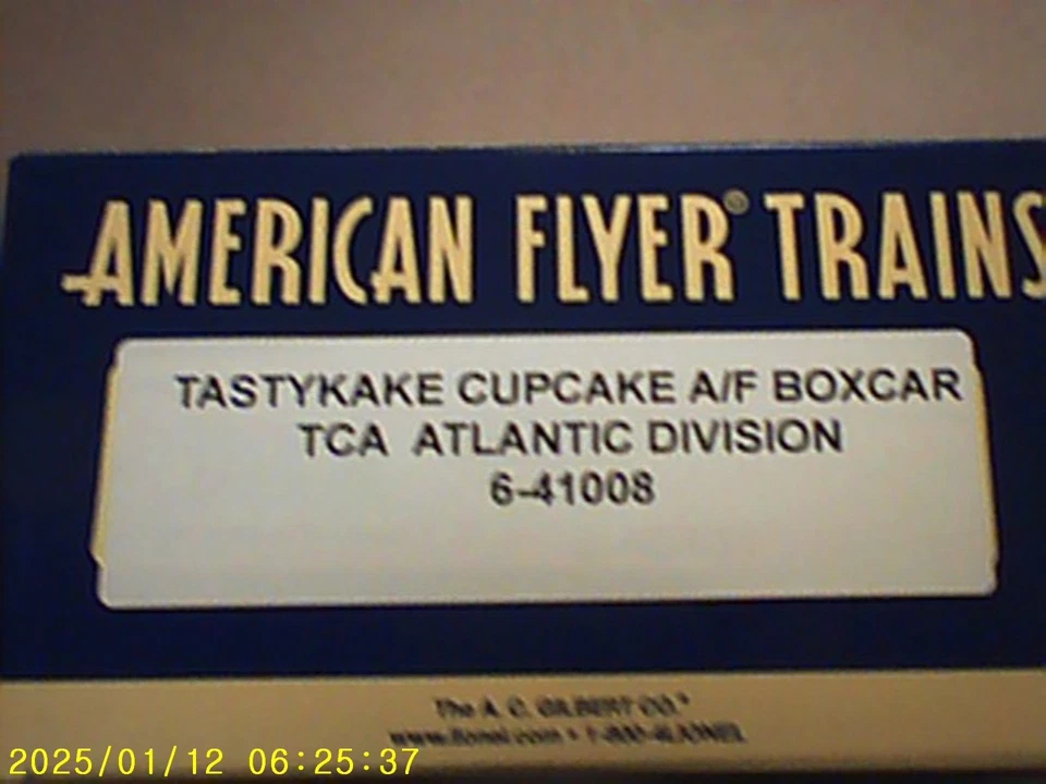 American Flyer S Gauge 41008 TCA Atlantic Division TastyKake Cupcake Box car - Image 3 of 3