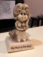 Vintage 70s Russ Berrie & Co MY MOM IS THE BEST Statue 5" Figurine 1976 USA 9233