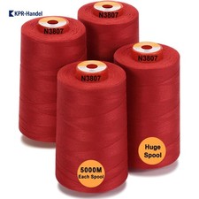 28 Farboptionen - 4 Große Konen 5000M Nähgarn 40S/2 für alle Nähprojekte