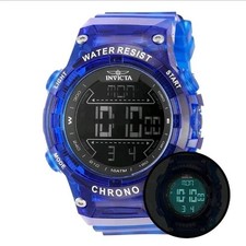 Invicta Racing Burnout Digital Men's Watch - 52mm Transparent Blue 49048
