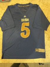 Notre Dame Football Adidas Blue Alternate Jersey #5 Manti Te’o LG Read